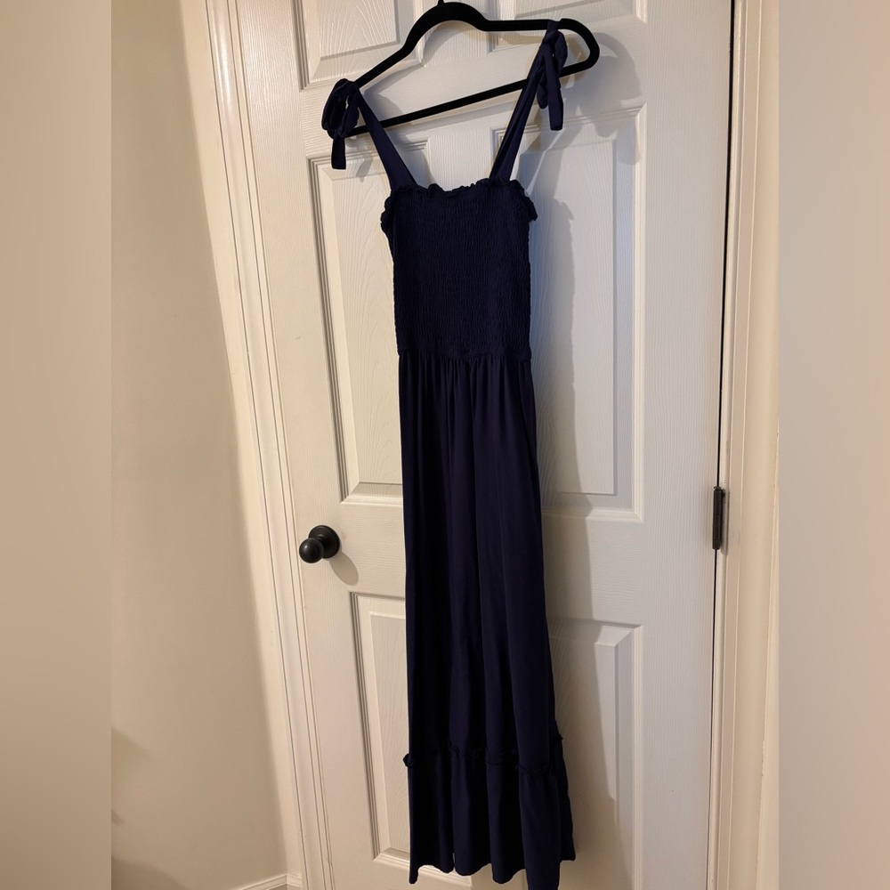 Zesica Navy Sleeveless Maxi Dress Small
